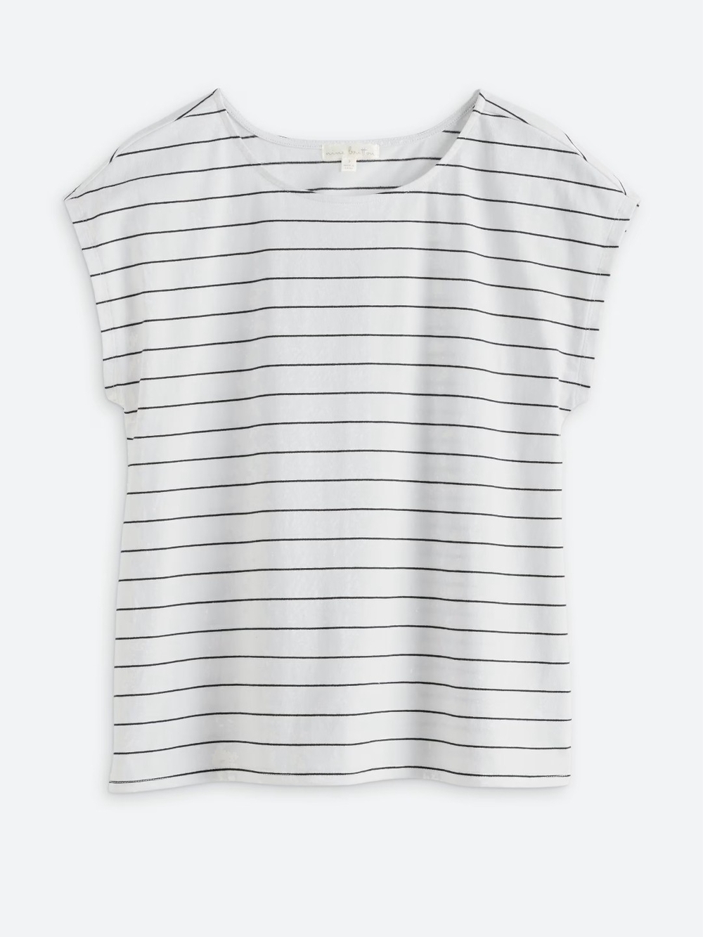 nine britton White Top with Black Stripes